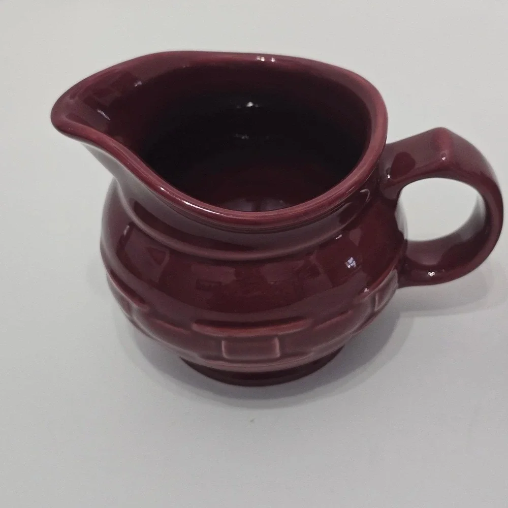 Longaberger Woven Traditions Creamer & Sugar Bowl Set Paprika Pottery